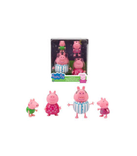 Set 4 Personaggio Famiglia Peppa Pig, Famiglia Refresh
