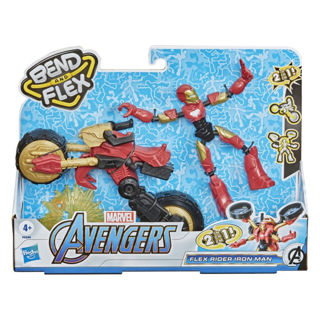 Avengers Bend And Flex Iron Man Con Veicolo Snodabile
