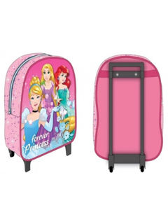 Zaino Asilo Trolley Principesse Forever Rosa 2022 Cm.28