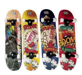 Play Out - Skateboard Cm.80 In Legno Serigrafato 3 Modelli