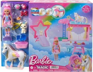 Barbie Un Tocco Di Magia - Playset Con Bambola Chelsea E La Piccola Cavalla Alata Pegaso