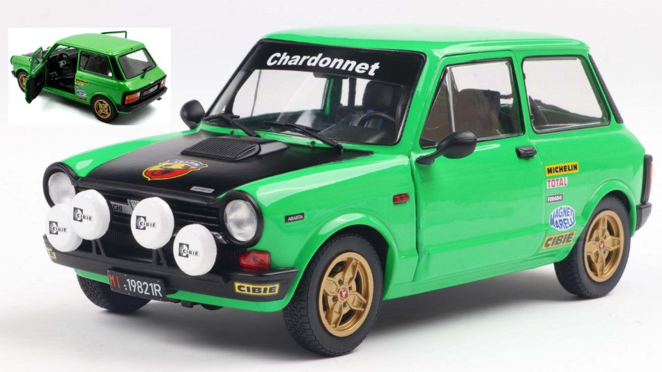 MODELLINO Solido AUTOBIANCHI A112 ABARTH MKV 1980 GREEN/BLACK 1:18 MODEL SCALE SL1803806 250506