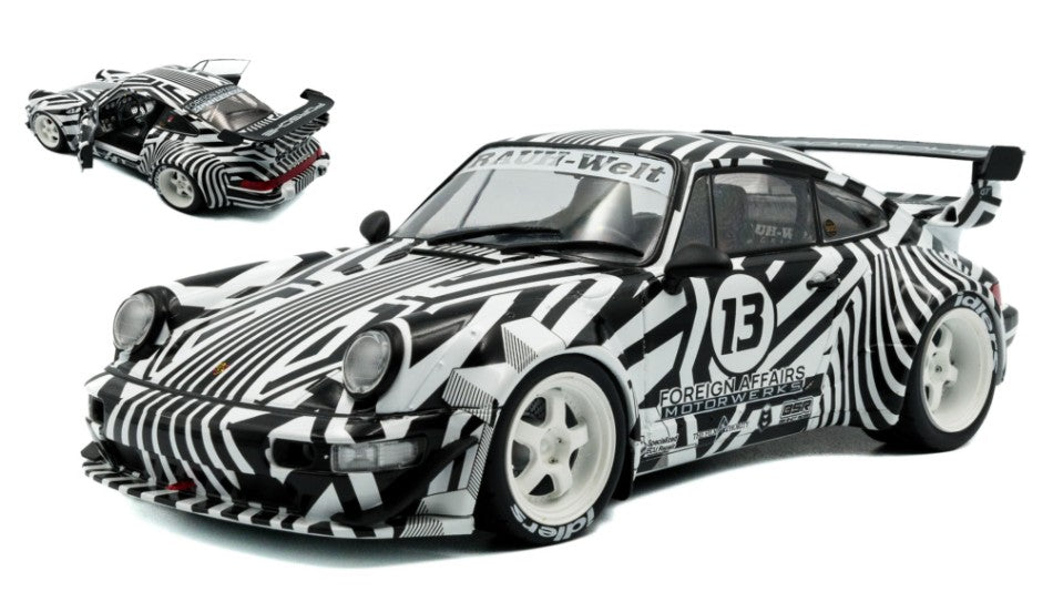 MODELLINO Solido PORSCHE 911 964 RWB N.13 BODY KIT THE ZEBRA 1994 WHITE/BLACK 1:18 MODEL SCALE SL1807513 250506