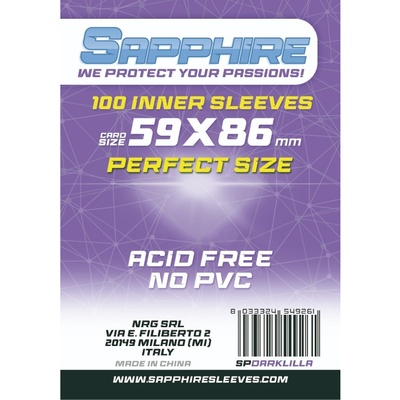 100 Sleeves Sapphire DARK LILLA 59x86 PERFECT SIZE Bustine Protettive
