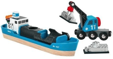 Nave Brio Cargo che trasporta container con gru