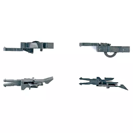 Confezione di 4 teste di attacco corte con pre-smontaggio - Roco 40270 - HO: 1/87 -
