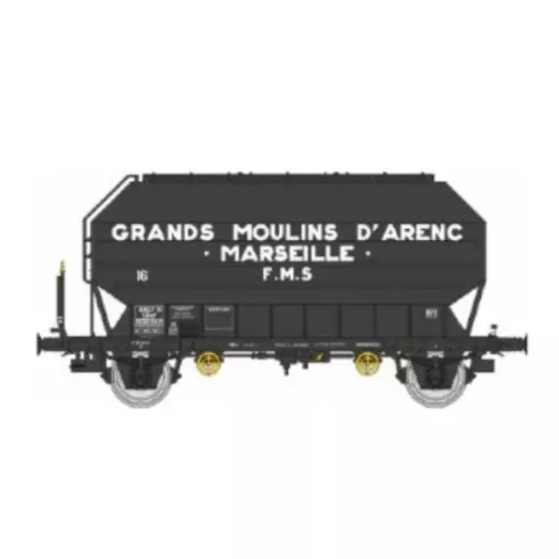 Wagon céréalier FRANGECO « GRANDS MOULINS D’ARENC » - REE WB894 - SNCF - HO 1/87 - EP III