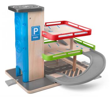Woody Garage con ascensore e accessori - legno/plastica