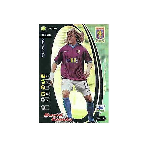 020/250 David Ginola rara foil -NEAR MINT-