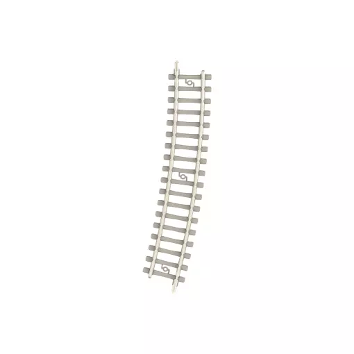 Traversina curva in calcestruzzo - Minitrix 14521 - N 1/160 - Codice 60 - Raggio 295,4 mm - 2R