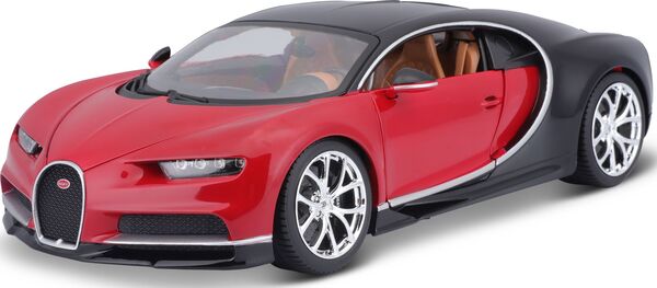 Bburago 1:18 Plus Bugatti Chiron nero/rosso