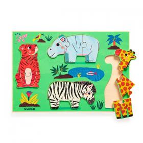 Djeco Puzzle di Legno Coucou Tigre