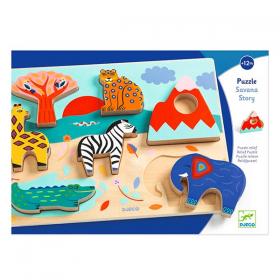 Djeco Puzzle di Legno Savana