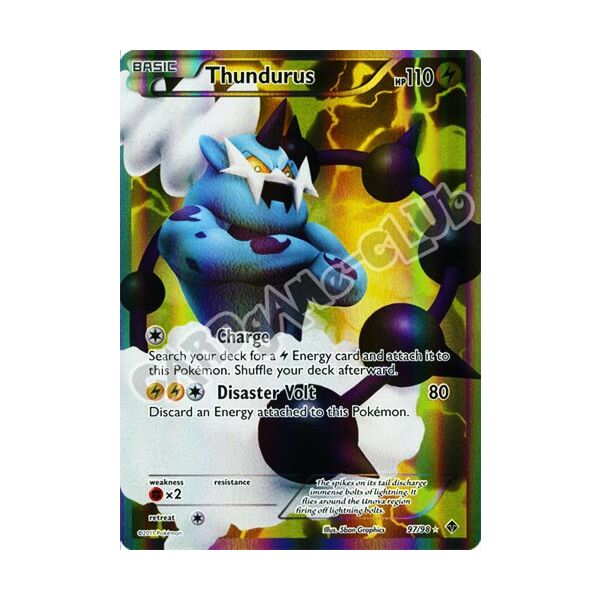97 / 98 Thundurus ultra rara foil (EN) -NEAR MINT-