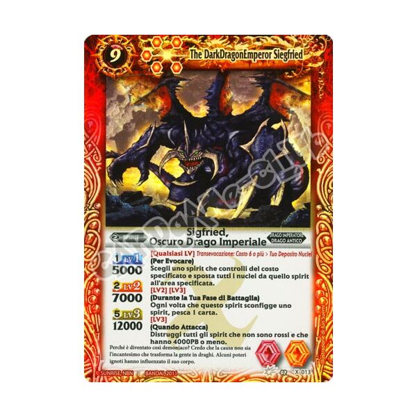X 013 Sigfried, Oscuro Drago Imperiale rara x (IT)