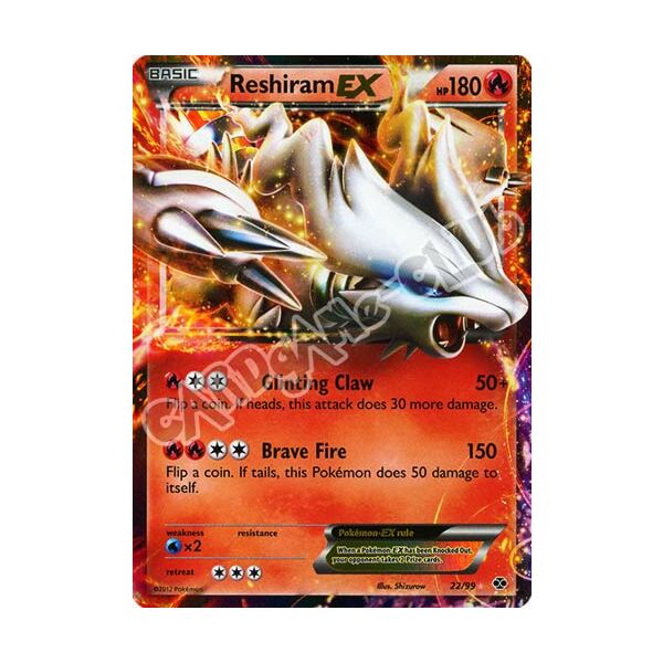 022 / 099 Reshiram EX rara ex foil (EN) -NEAR MINT-