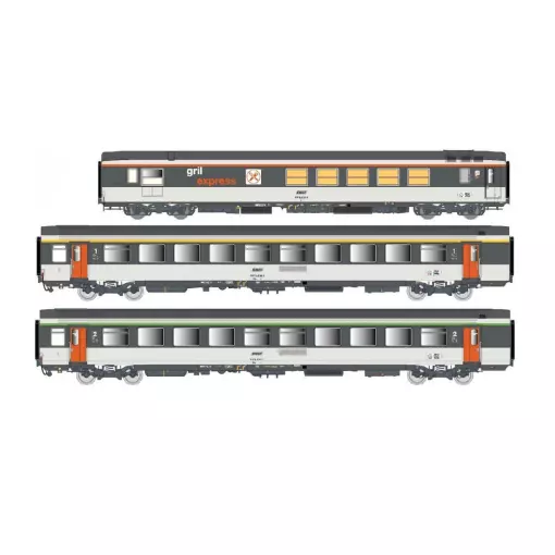 Coffret de 3 voitures voyageurs - LS Models 41997 - HO 1/87 - SNCF - EP IV