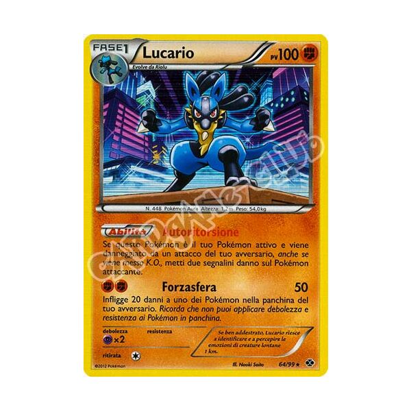 064 / 099 Lucario rara foil (IT) -NEAR MINT-