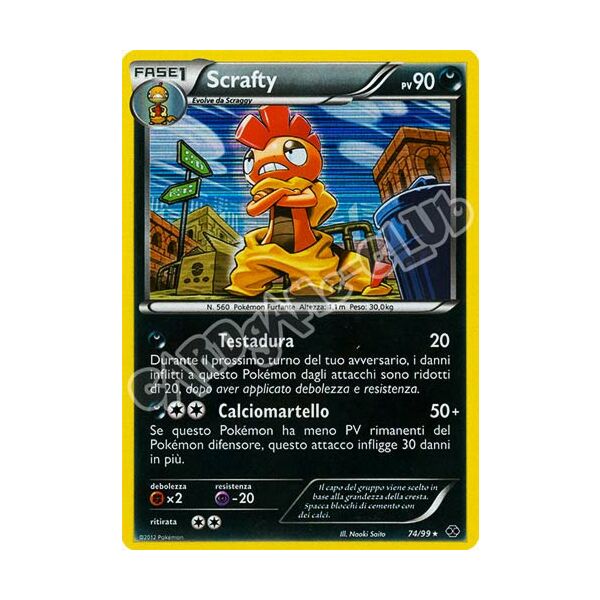074 / 099 Scrafty rara foil (IT) -NEAR MINT-