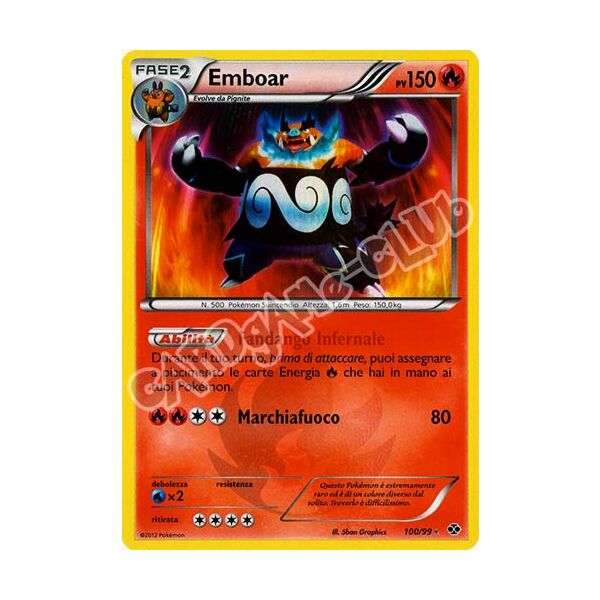 100 / 099 Emboar rara segreta foil (IT) -NEAR MINT-