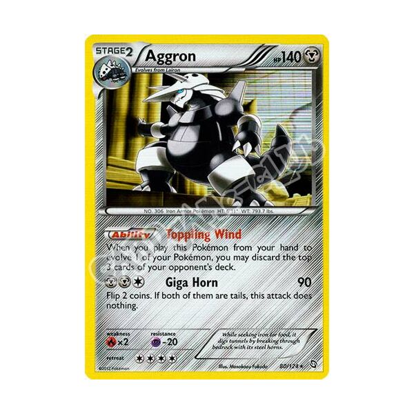 080 / 124 Aggron rara foil (EN) -NEAR MINT-