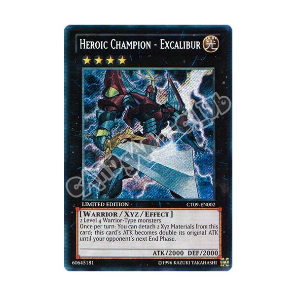 CT09-EN002 Heroic Champion - Excalibur rara segreta Edizione Limitata (EN) -NEAR MINT-