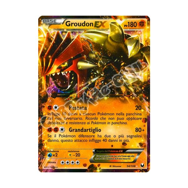 054 / 108 Groudon Ex rara ex foil (IT) -NEAR MINT-