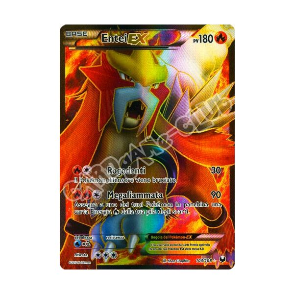 103 / 108 Entei Ex ultra rara foil (IT) -NEAR MINT-