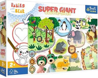 Hit Puzzle 15 GIANT- Kids on the Farm / Kids and the Bear