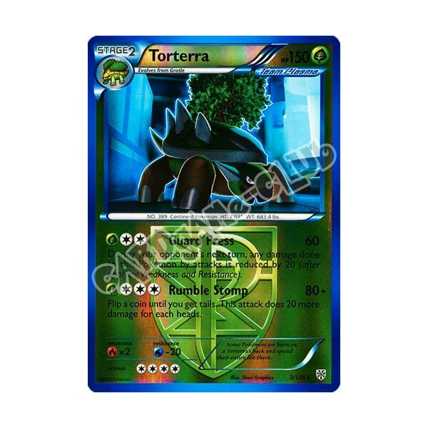 003 / 135 Torterra rara foil reverse (EN) -NEAR MINT-