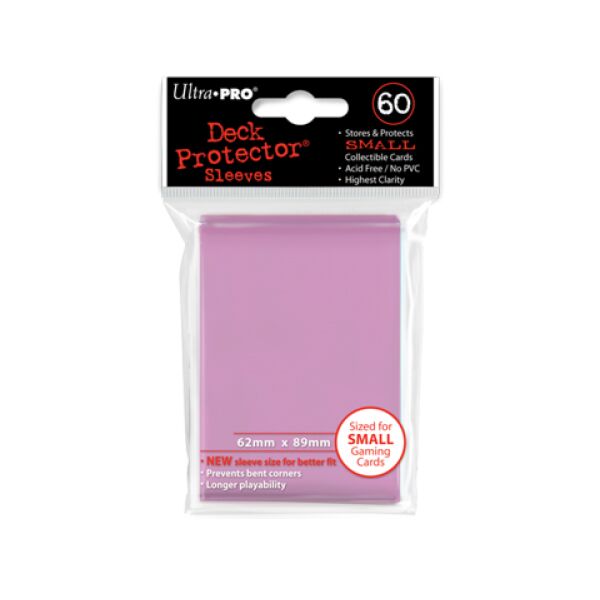Proteggi carte mini pacchetto da 60 bustine 62mm x 89mm Rosa