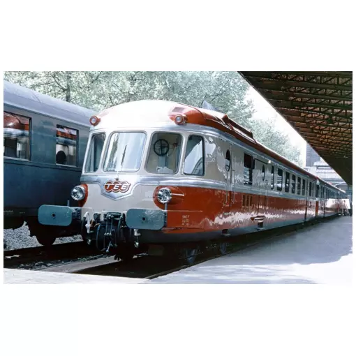 Autorail Diesel RGP I avec Remorque "TEE" - JOUEF HJ2461S - SNCF - HO 1/87 - EP III - 2R - DCC SON