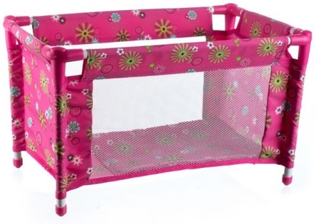 Letto per bambole in metallo/plastica in sacchetto pieghevole dimensioni 53x32x32cm