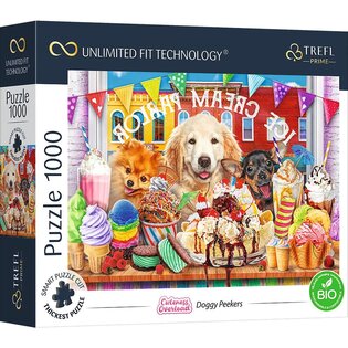 Puzzle Trefl Prime 1000 UFT - Un carico di carineria: cani inseguitori