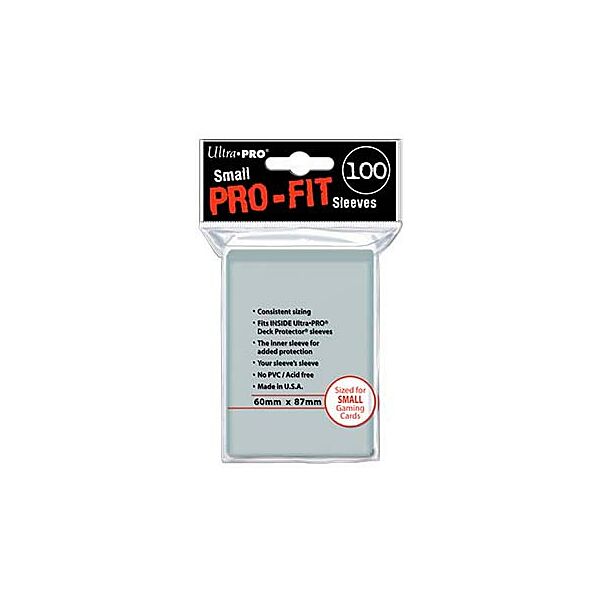 Proteggi carte mini pacchetto da 100 bustine 60mm x 87mm Pro-Fit Clear