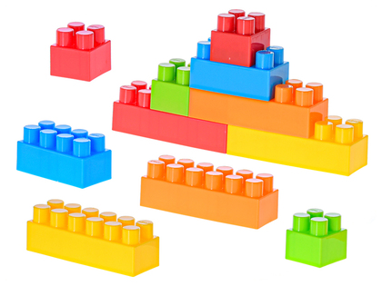 Mattoncini da costruzione 3-9 cm 100 pz