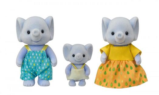 Sylvanian Families Famiglia di 3 elefanti