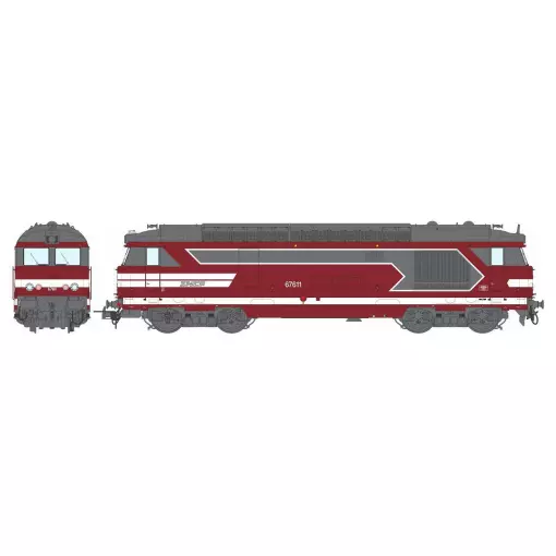 Locomotiva Diesel BB67611 "CMR CAPITOLE" DCC SON REE MODELS MB171S - SNCF - HO 1/87