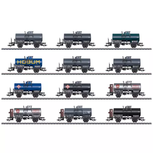 Wagons citernes 12 wagons - Märklin 00719 - DB - HO 1/87 - EP. III