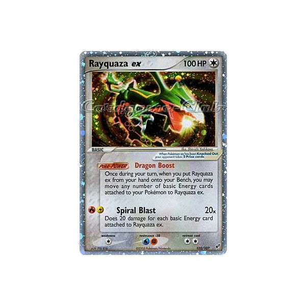 102 / 107 Rayquaza EX rara ex foil (EN) -NEAR MINT-