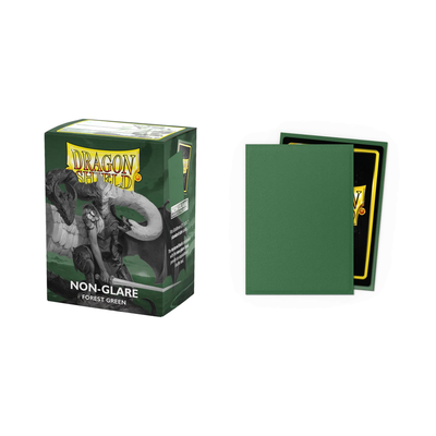 100 Sleeves Dragon Shield Standard NON GLARE FOREST GREEN Bustine Protettive