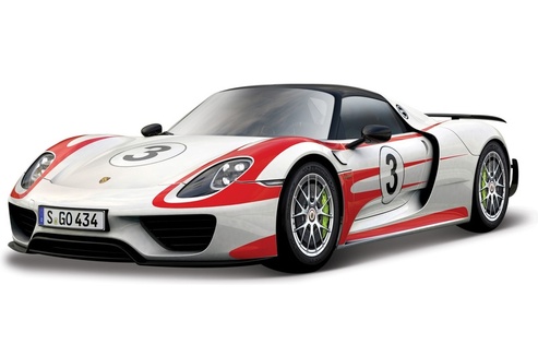 Bburago 1:24 Race Porsche 918 Weissach Bianco