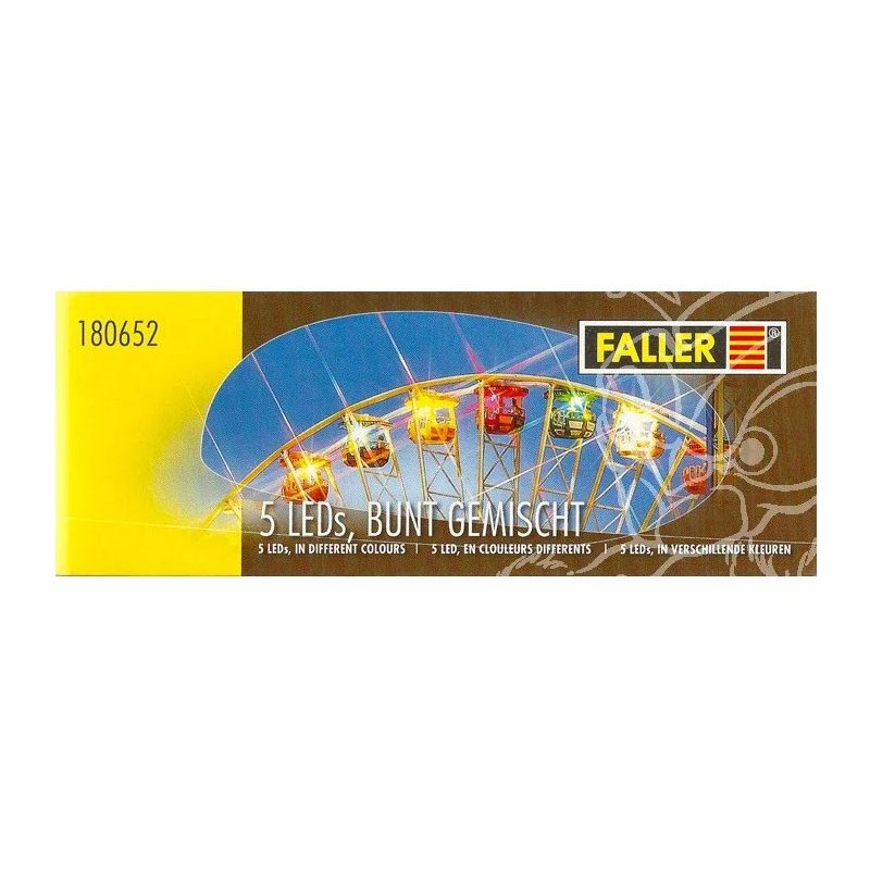 5 LED, colori diversi. FALLER 180652