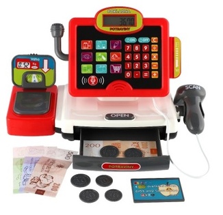 Registratore di cassa digitale piccolo in plastica a batterie con suono e luce