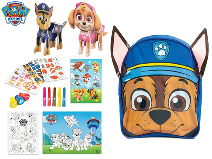 Set creativo Paw Patrol con pastelli, adesivi e libri da colorare in uno zaino
