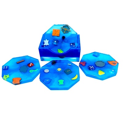 Set 4x Sottobicchieri in Resina - Blue Wingspan