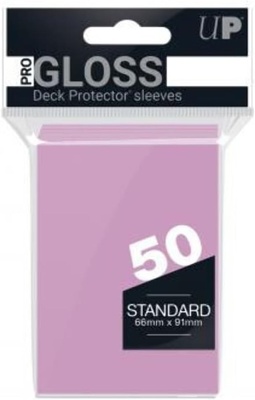 50 Sleeves Ultra PRO GLOSS Standard BRIGHT PINK Bustine Protettive Rosa Brillante