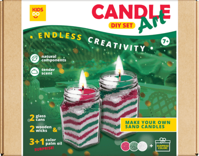 Set per realizzare candele Rosso, verde, bianco + 1 sorpresa colorata