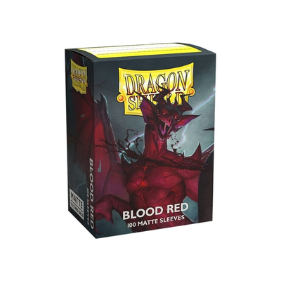 100 Sleeves Dragon Shield Standard NON GLARE BLOOD RED Bustine Protettive