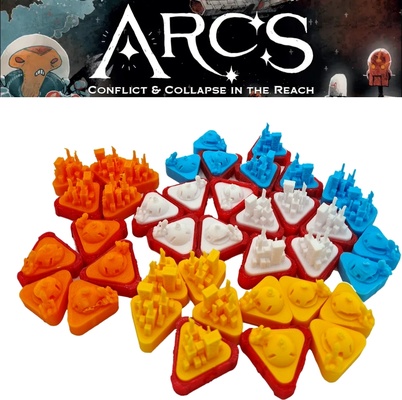 ARCS: Set 60x token città e spazioporto 3D